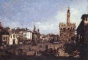 Bernardo Bellotto Piazza della Signoria a Firenze oil painting on canvas